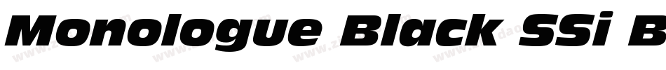 Monologue Black SSi Black Italic字体转换